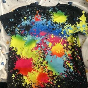 Amazon Kids Short Sleeve Tee with Colorful Splatter